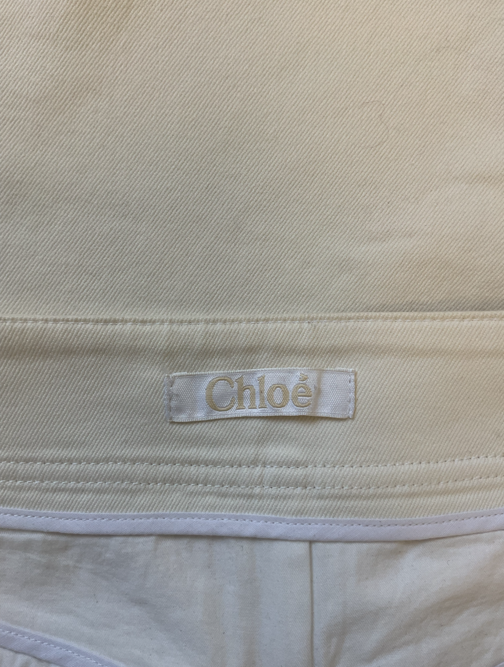 Chloé ecru jeans met rits details aan de zijkanten