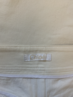 Chloé ecru jeans met rits details aan de zijkanten