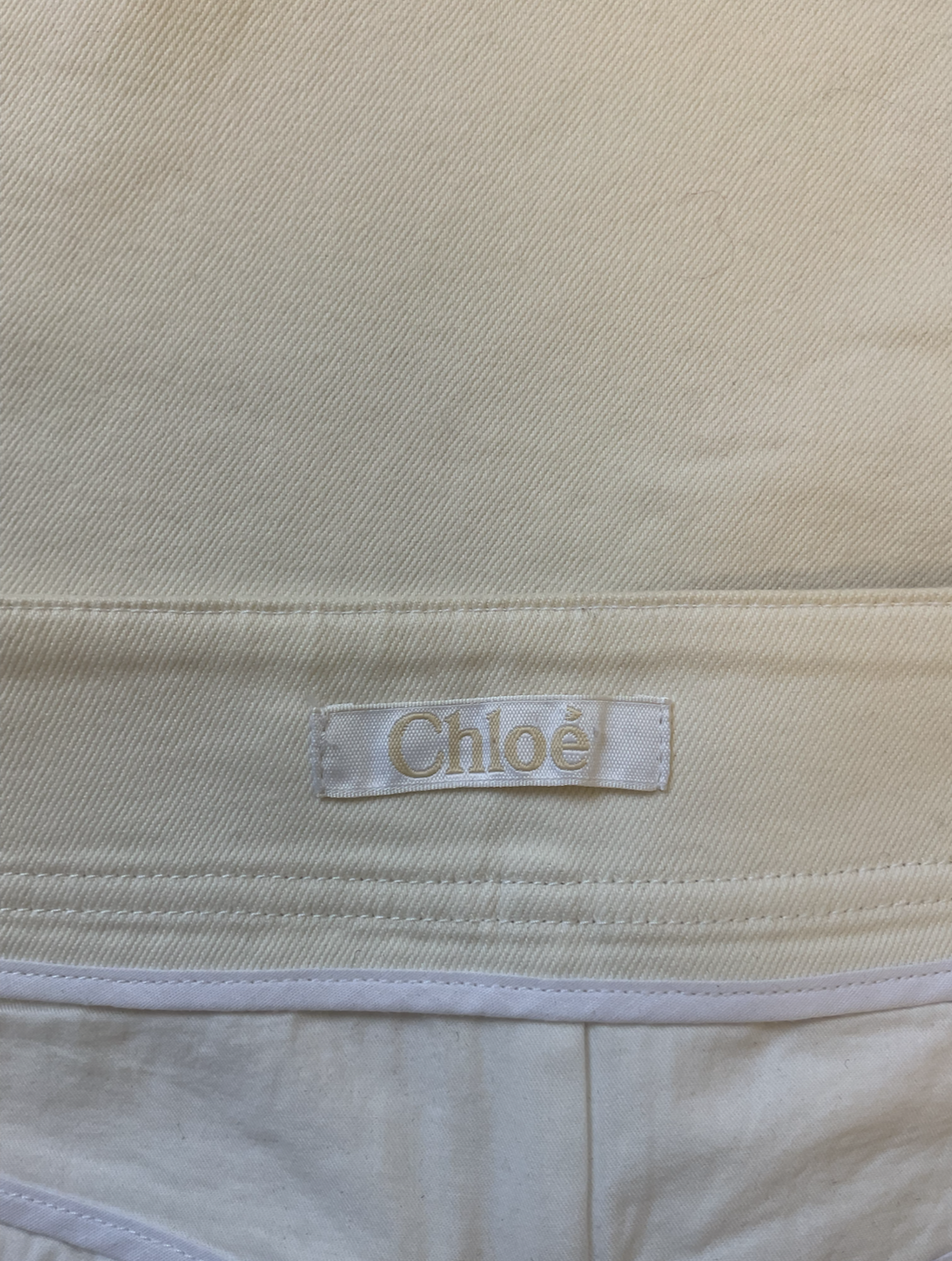 Chloé ecru jeans met rits details aan de zijkanten