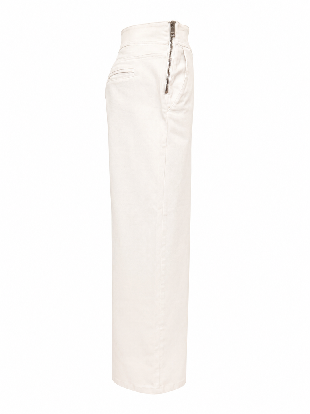 Chloé ecru jeans met rits details aan de zijkanten