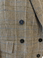 Closed geruite blazer dubbel breasted