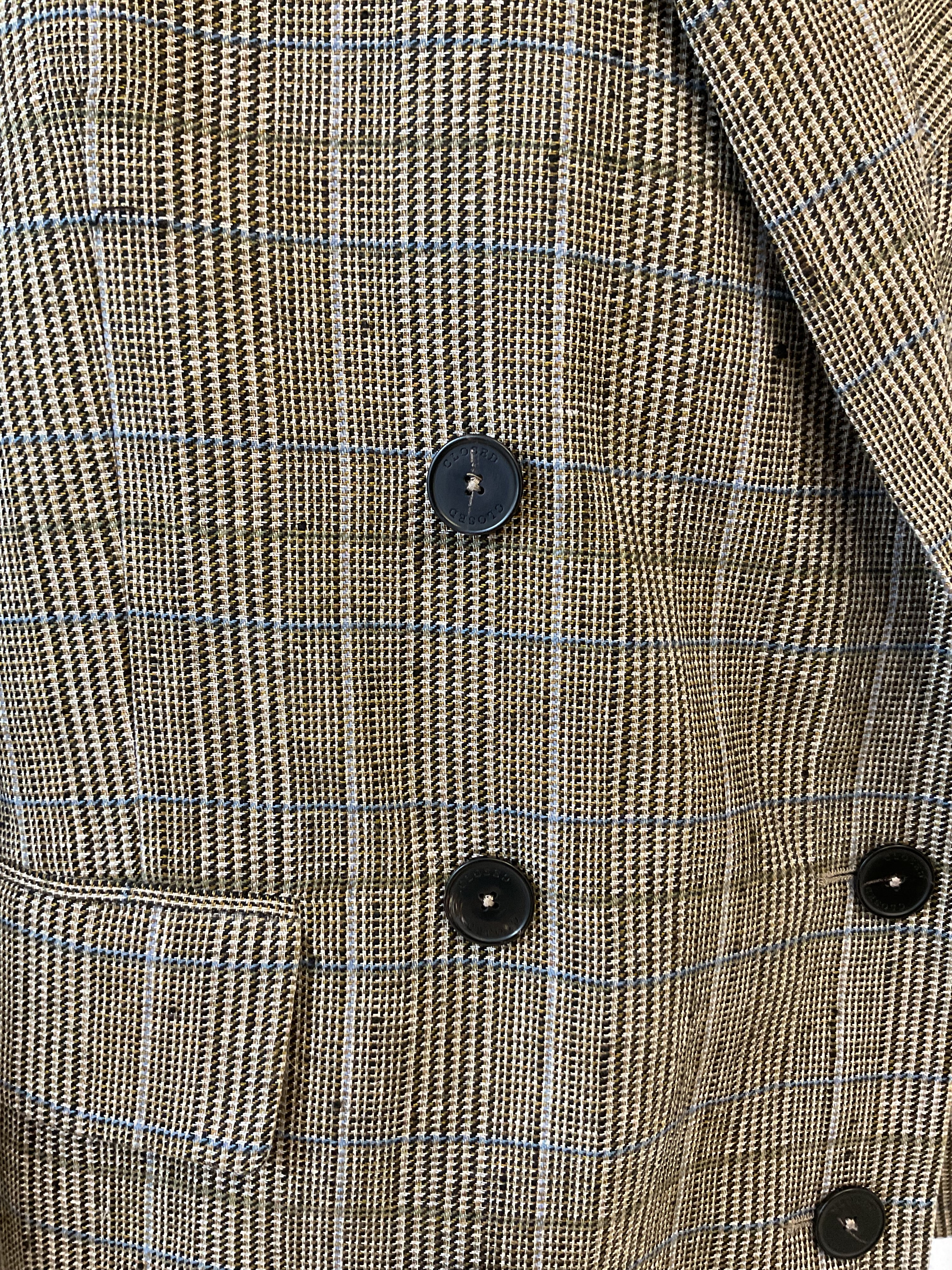 Closed geruite blazer dubbel breasted
