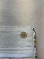 Chloé ecru jeans met rits details aan de zijkanten