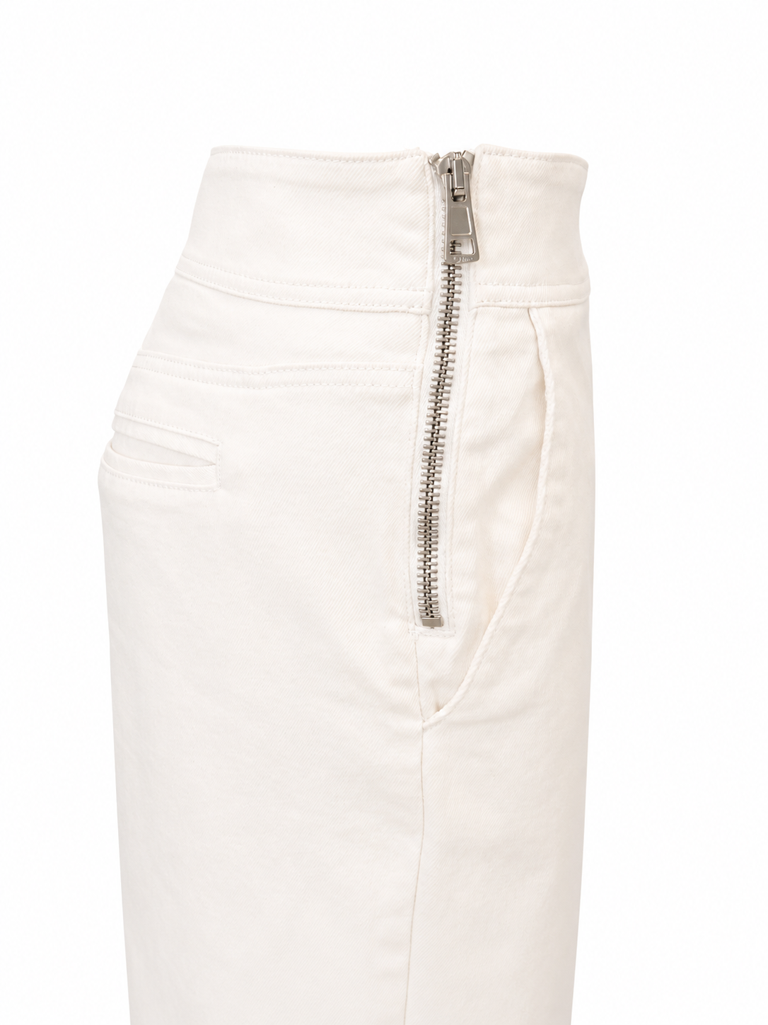Chloé ecru jeans met rits details aan de zijkanten