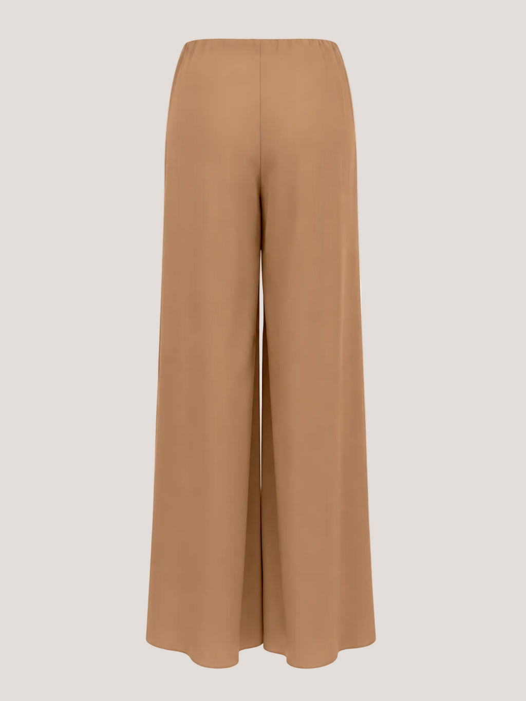 Pantalon met plissee panelen zandkleurig