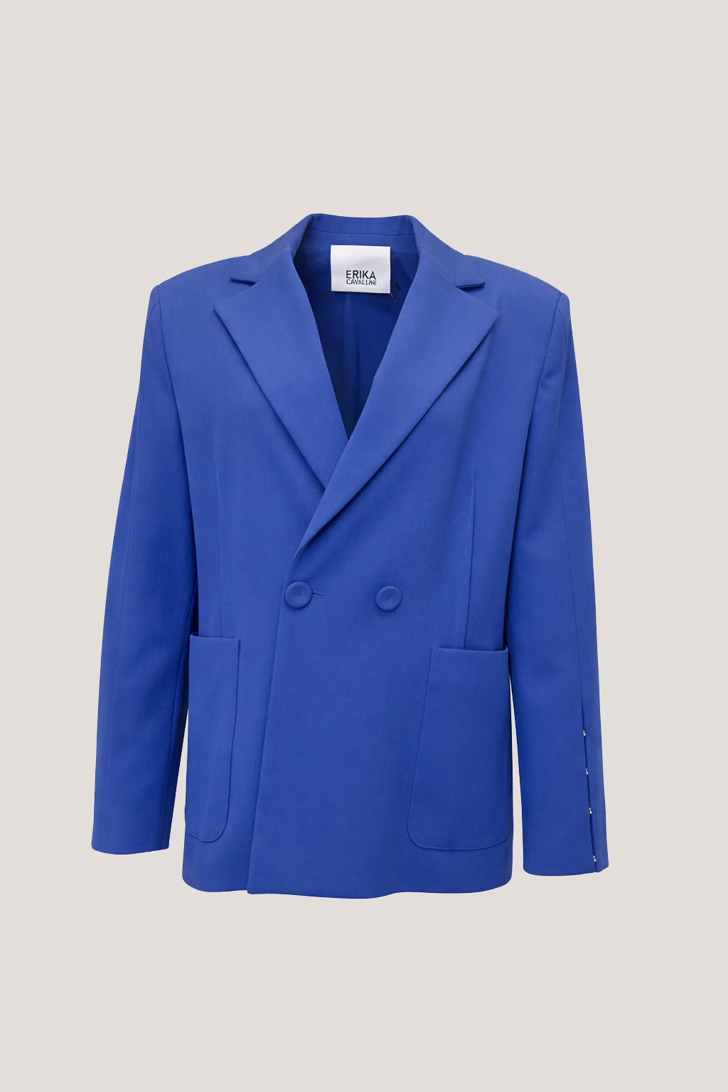 Blauwe getailleerde blazer van Erika Cavalini