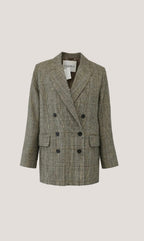 Closed geruite blazer dubbel breasted