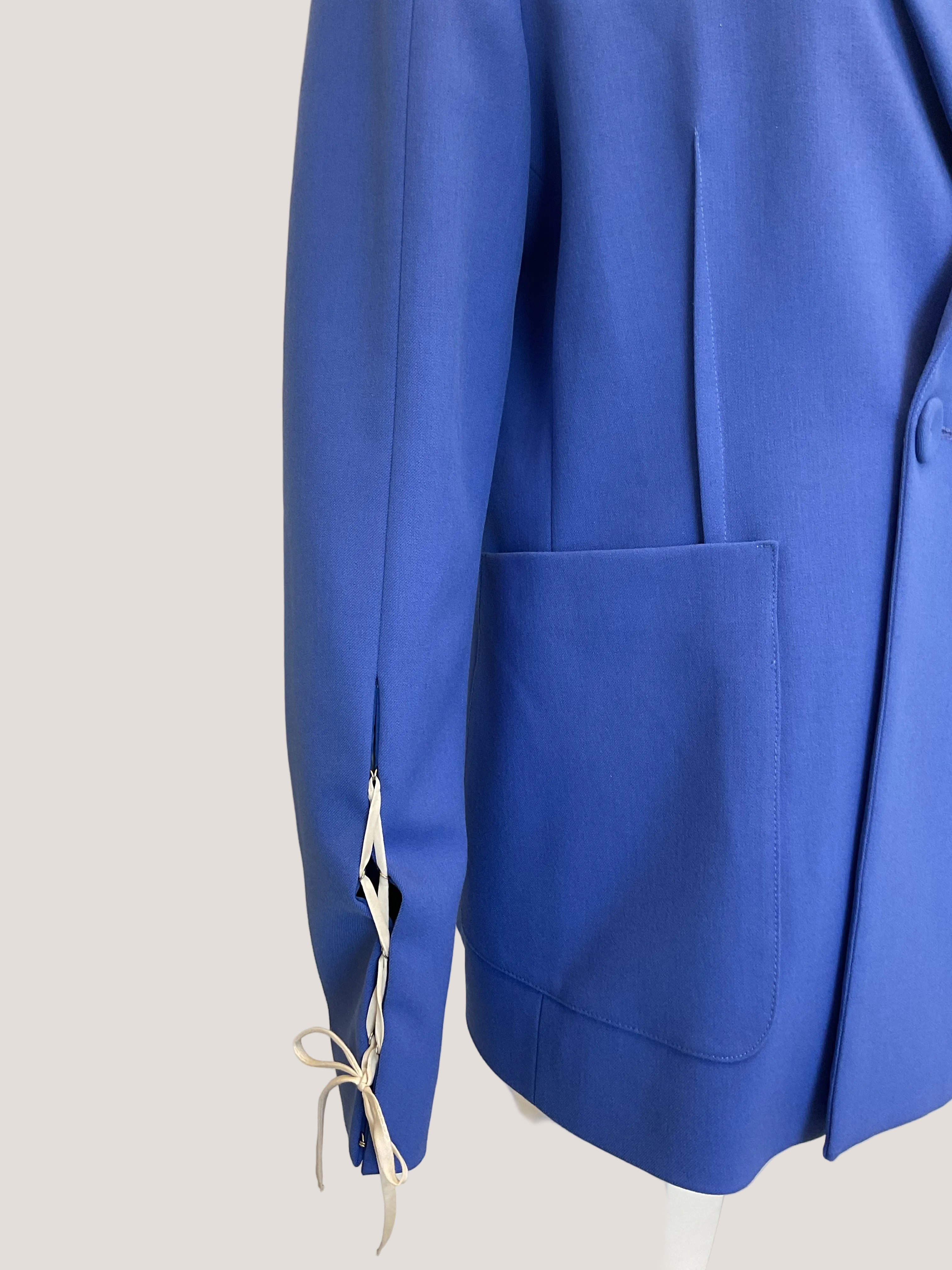 Blauwe getailleerde blazer van Erika Cavalini