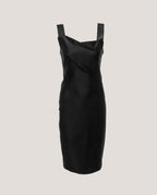 Zwarte vrouwelijke cocktail jurk van Roland Mouret
